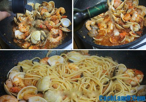 Cách làm spaghetti hải sản, hướng dẫn làm mỳ Ý hải sản