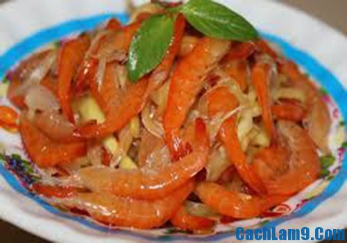 Hướng dẫn cách làm tôm chua ngon, cách làm tôm chua chấm thịt lợn, heo luộc