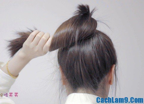 Cách búi tóc củ tỏi Hàn Quốc