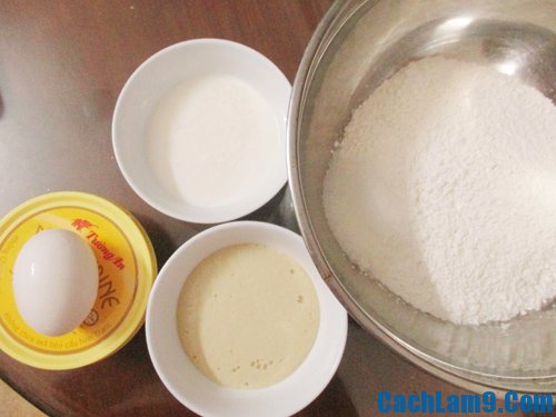 Nguyên liệu làm bánh papparoti nhân kem trứng, cach lam banh papparoti nhan kem trung ngon