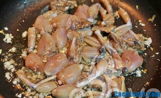 Cách làm bún khô xào ếch ngon, hướng dẫn xào bún khô với thịt ếch siêu ngon